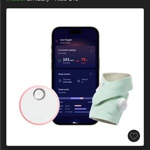 Owlet Smart Sock Baby Monitor - Mint and White